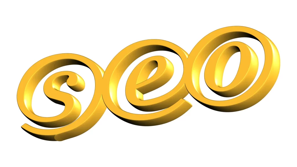 3D golden SEO text design emphasizing google seo checker jackyan